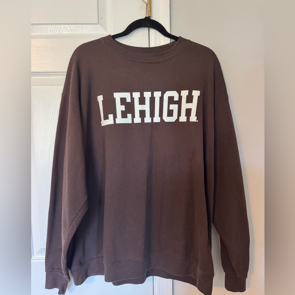 Champion Brown Lehigh University Crewneck Sweatshirt